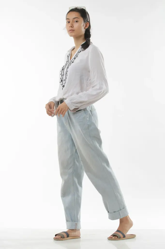 High-Waisted Wide-Leg Trousers